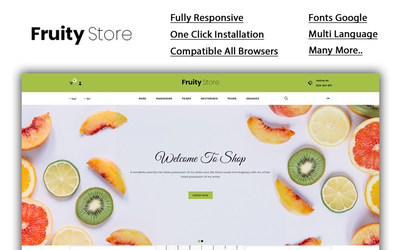 Fruity - Fruit Store OpenCart-sjabloon