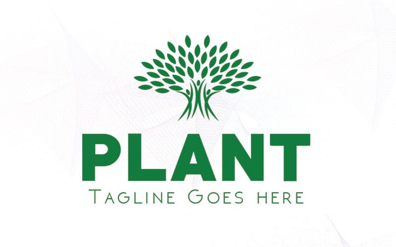 Modelo de logotipo da planta