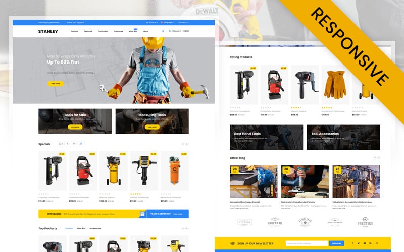 Stanley - Tools Hardware Store OpenCart Template
