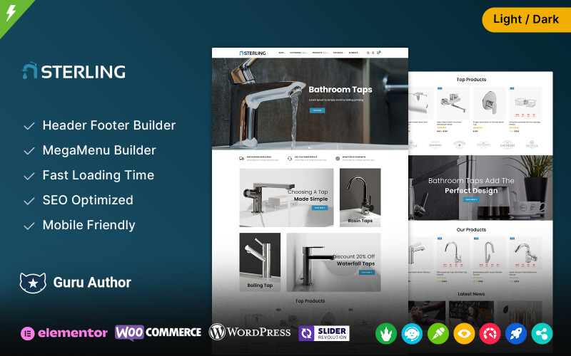 Sterling - 浴室配件和卫生洁具 WooCommerce 主题