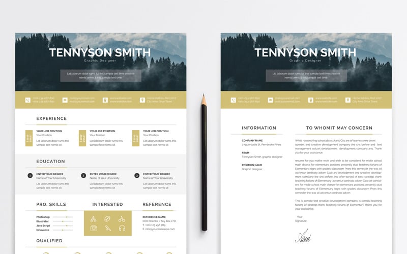 Download Резюме "Tennyson Word Resume Template" / Tennyson Word Resume Template - Резюме resume cv clean creative word infographic modern professional student mac pages manager template bankers doctors job seekers