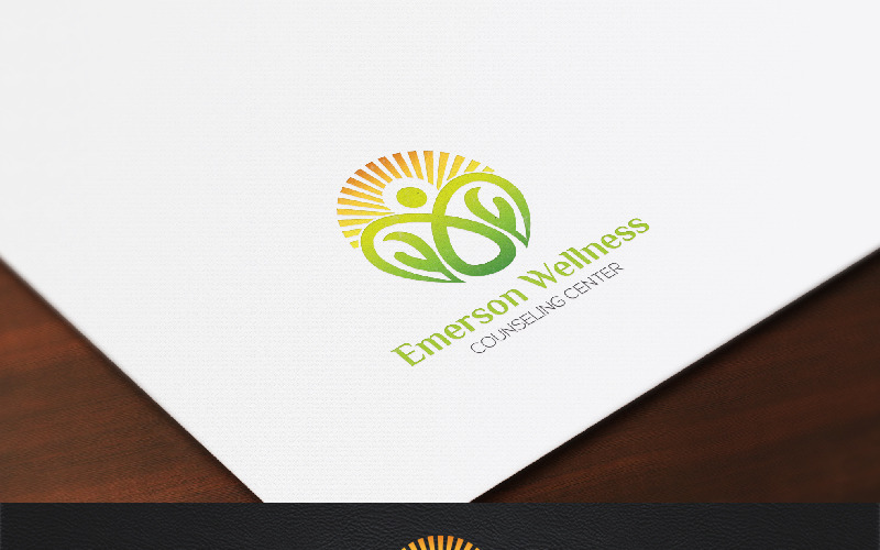 Download Шаблон логотипа "Wellness Logo Template" / Wellness Logo Template - Шаблон логотипа на тему графика wellness logo design health fitness logo maker holistic healthy yoga nature organic
