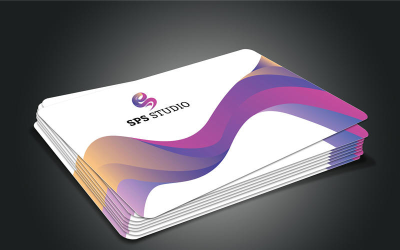 Cartão de visita SPS Studio - modelo de identidade corporativa