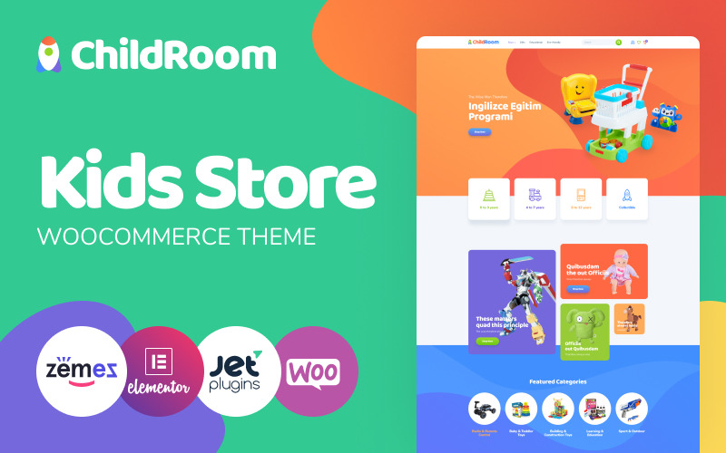 ChildRoom - магазин іграшок або елемент теми WooCommerce