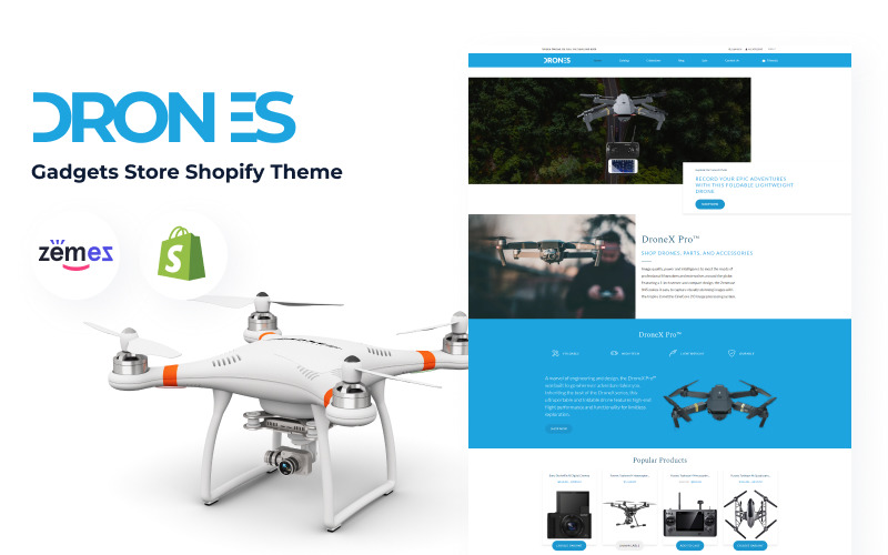 Drones - Gadgets Store Shopify-tema