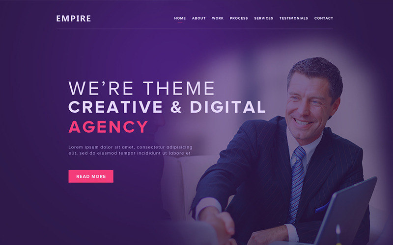 Download PSD шаблон "Empire PSD Template" / Empire PSD Template - PSD шаблон на тему маркетинговое агентство business creative agency marketing digital empire