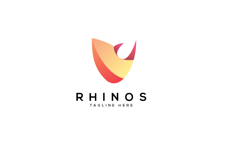 Modèle de logo de rhinocéros