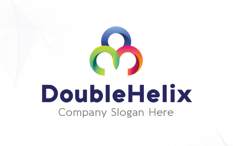 Plantilla de logotipo de doble hélice