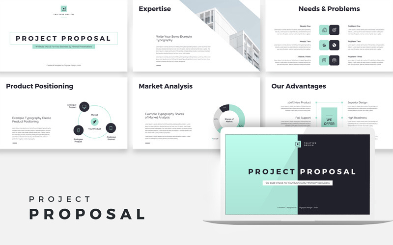 Project Proposal PowerPoint template - TemplateMonster