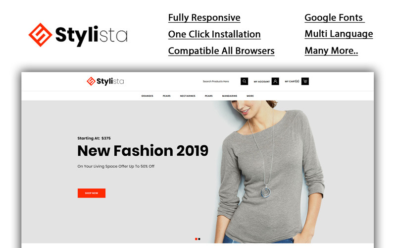 Stylista - OpenCart-Vorlage für Modegeschäfte