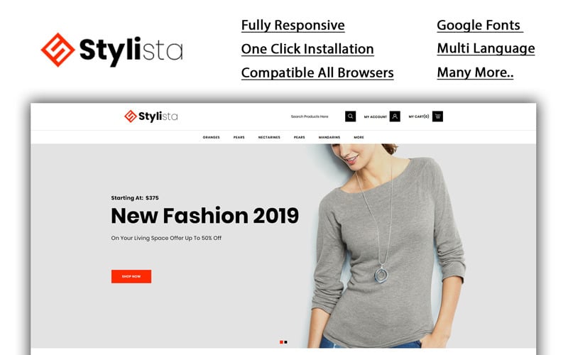 Stylista-时尚商店OpenCart模板