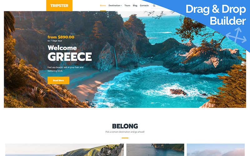 Tripster - Template Turismo Moto CMS 3