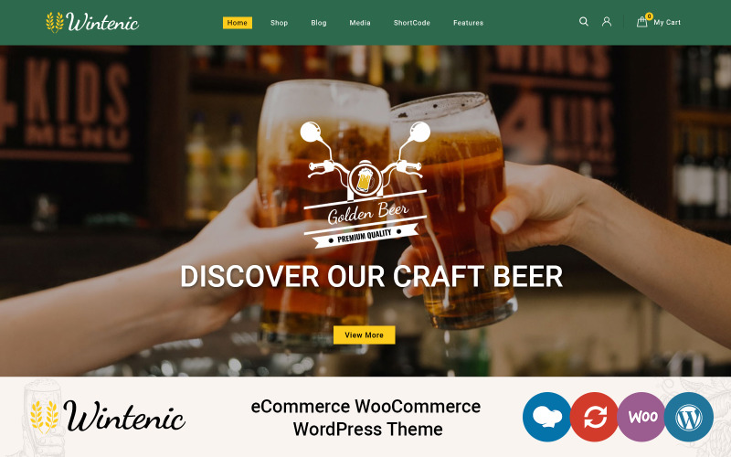 Wintenic – тема WooCommerce Elementor магазину напоїв і вина