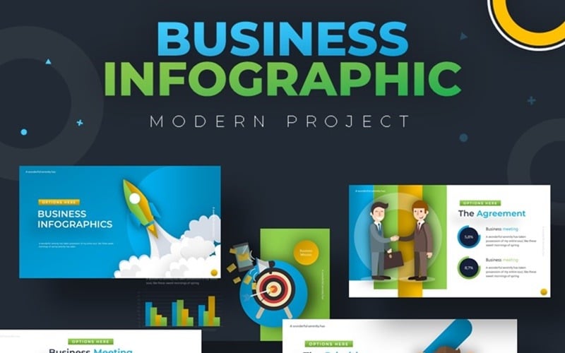 Business Infographic PowerPoint template - TemplateMonster