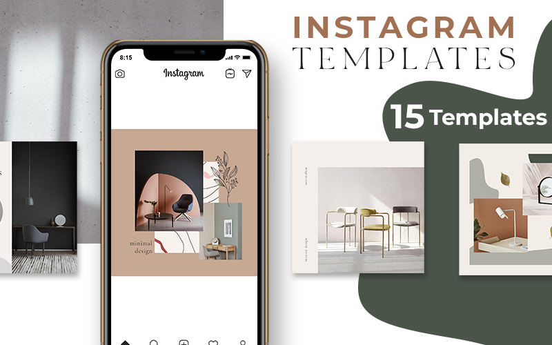Download Шаблон для соцсетей "Instagram Social Media Template" / Instagram Social Media Template - Шаблон для соцсетей на тему графика instagram templates social media branding template styles post