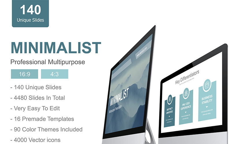 Modèle PowerPoint de présentation minimaliste
