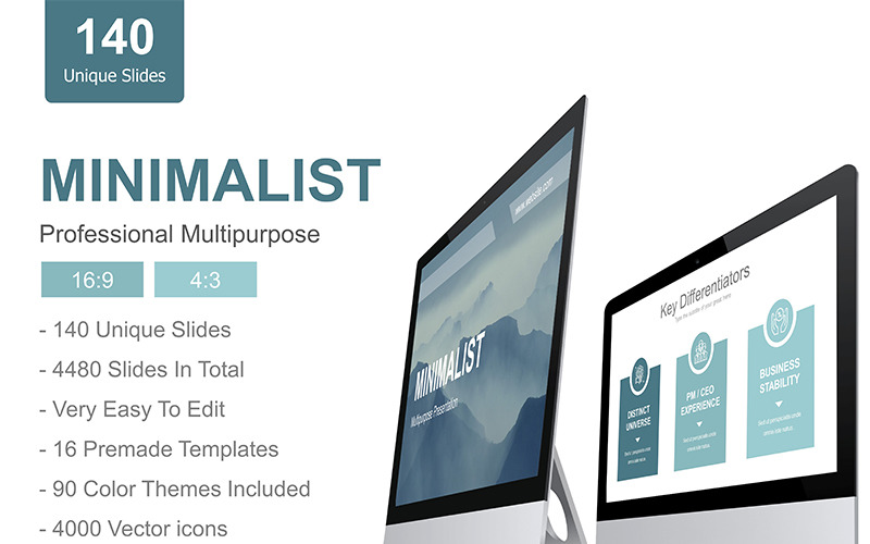 Modello di presentazione PowerPoint minimalista