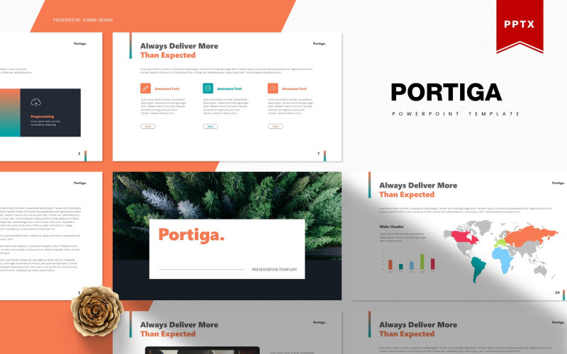Portiga | Modèle PowerPoint