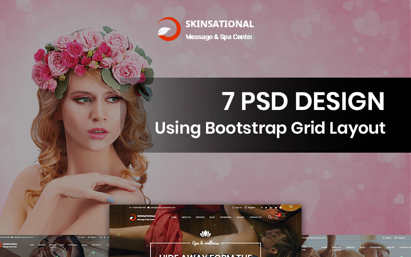 Skinsational - PSD шаблон Beauty Spa