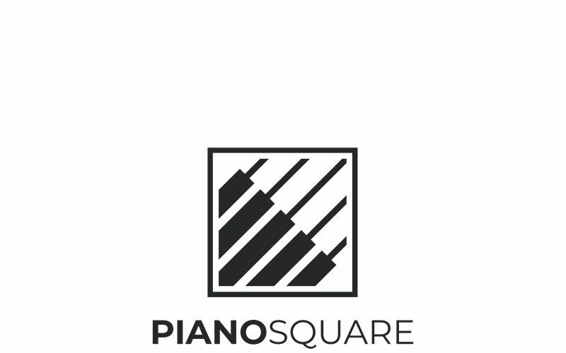 Zongora zene logó sablon
