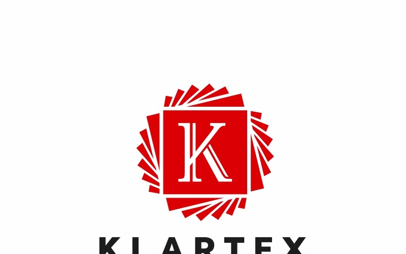 Modelo de logotipo de carta Klartex-K