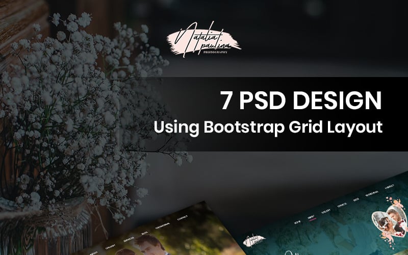 Download PSD шаблон "Natalia - Wedding Photography PSD Template" / Natalia - Wedding Photography PSD Template - PSD шаблон на тему фотограф wedding photography candid image photos