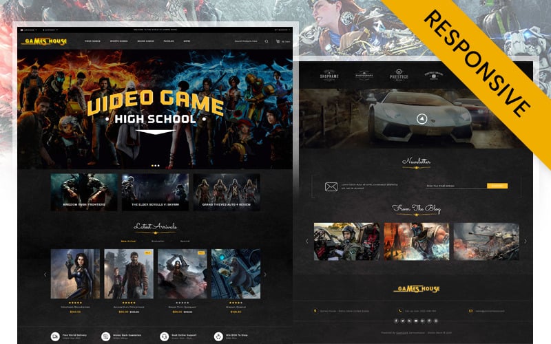 Video Games Store OpenCart Responsive Template