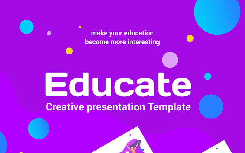 Educate Education PowerPoint template - TemplateMonster