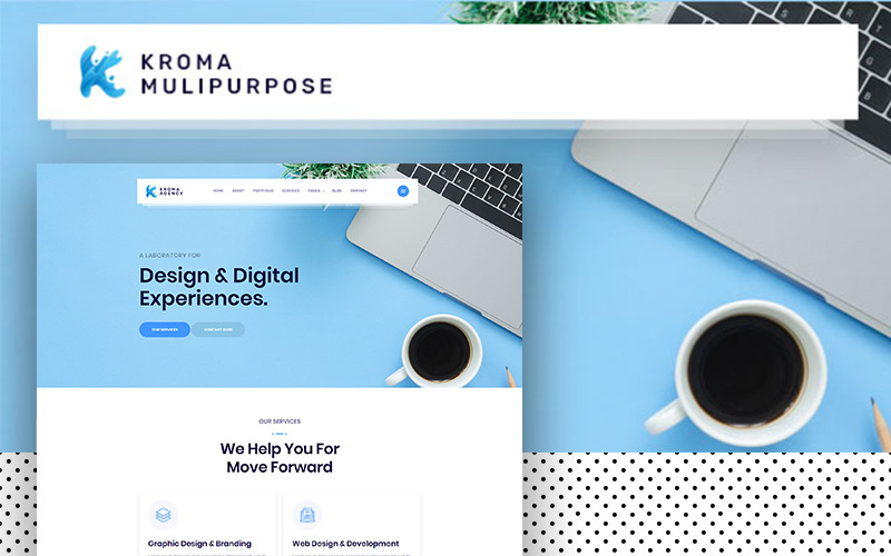 Kroma | Modèle de site Web Bootstrap polyvalent créatif