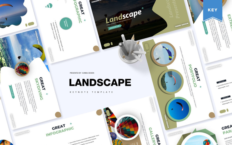 Lanscape - шаблон Keynote