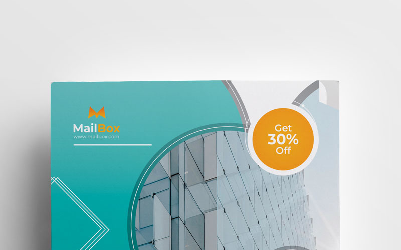 Mailbox - Aquarell Flyer - Corporate Identity Vorlage