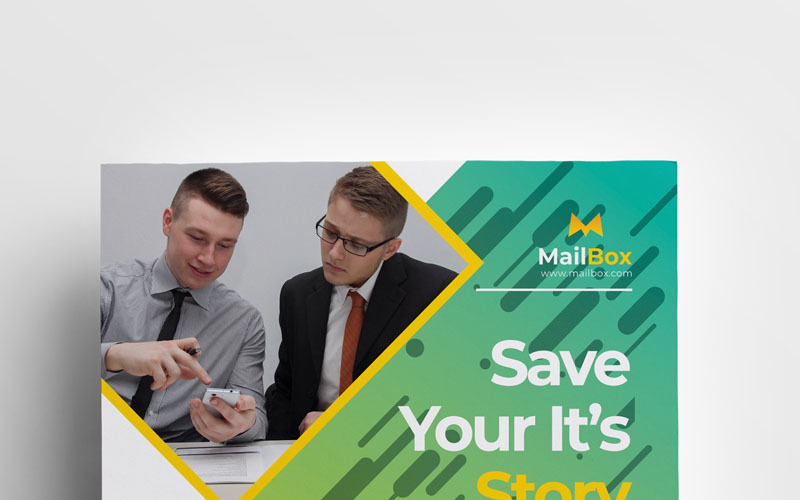 Download Фирменный стиль "Mailbox - Flyer - Corporate Identity Template" / Mailbox - Flyer - Corporate Identity Template - Фирменный стиль на тему графика flyer corporate corporate creative flyer travel business card card liflet computer internet stationery id kit blue hi-quality official symple green