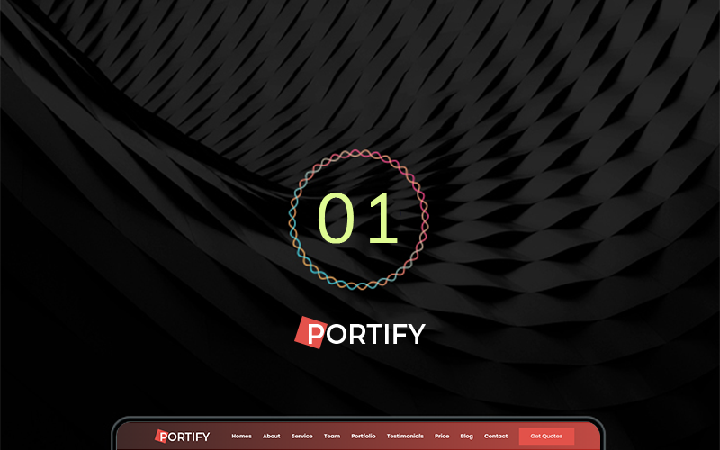 Portify - kreativní, moderní šablona vstupní stránky portfolia