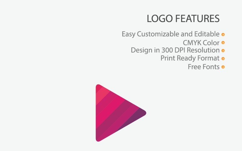 Download Шаблон логотипа "Video Player Design Logo Template" / Video Player Design Logo Template - Шаблон логотипа на тему графика multimedia abstract player logo music button video media play triangle digital vector design modern logotype icon symbol template concept creative