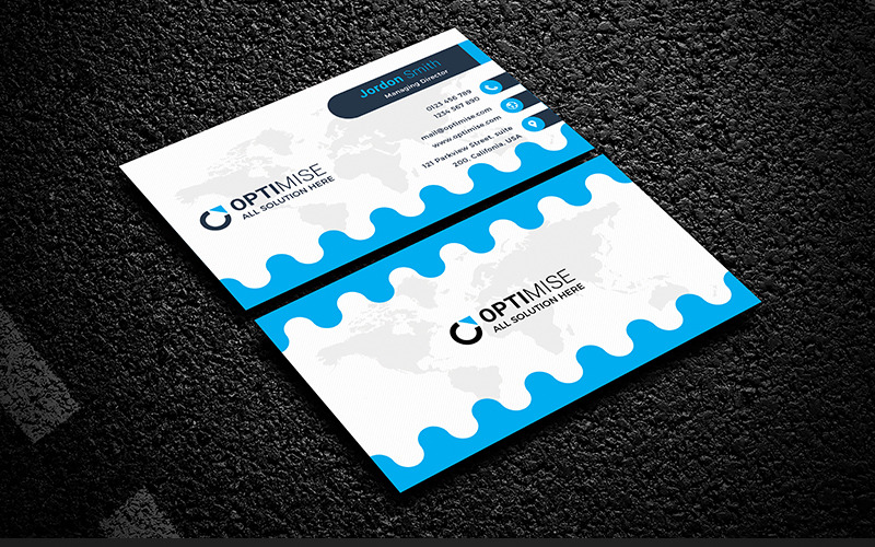 Визитная карточка агентства Optimize - Шаблон фирменного стиля