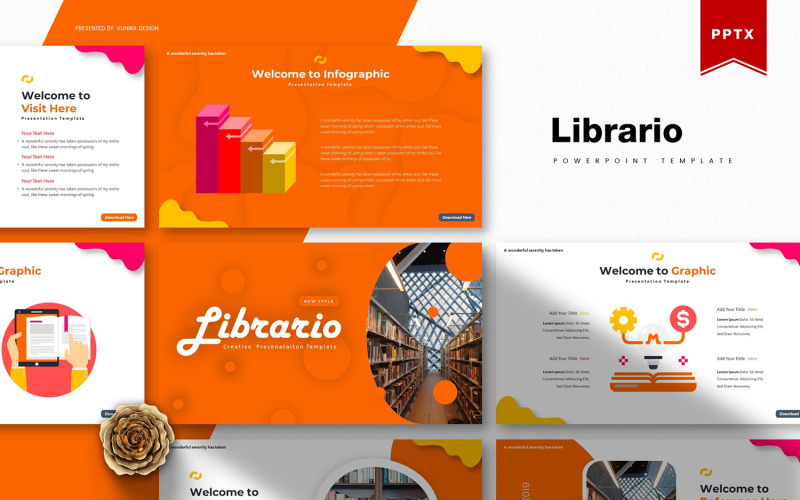 Bibliotek | PowerPoint mall