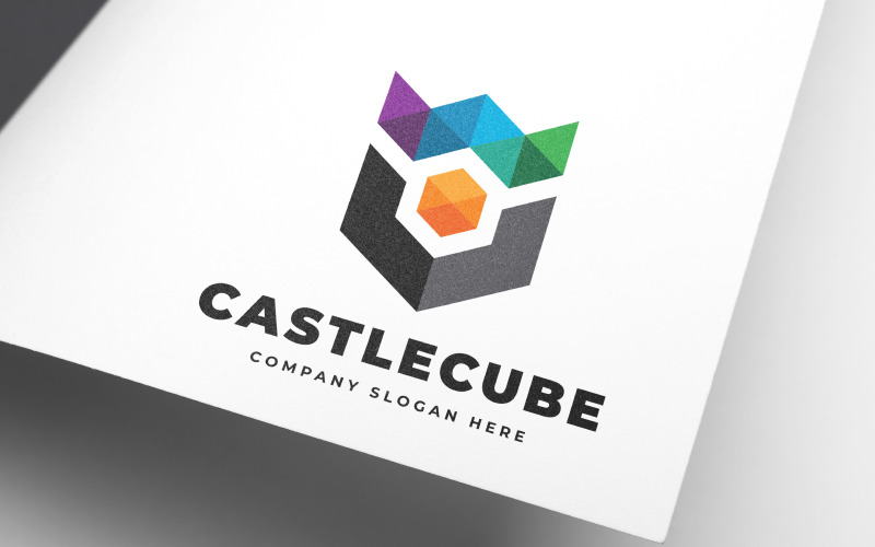 Download Шаблон логотипа "Creative Castle Cube Logo Template" / Creative Castle Cube Logo Template - Шаблон логотипа на тему графика abstract,box,brainstorm,cube,cubic,dimension,engineer,entertainment,gamer,gaming,hexagon,marketing,media,castle,construction,software,studio,system,creative,kingdom