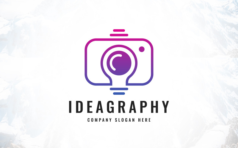 Fotoshoot Idee Bulb Camera Fotografie Logo Ontwerp