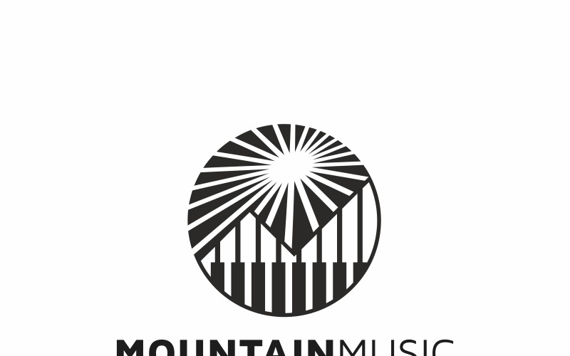 Download Шаблон логотипа "Mountain Music Logo Template" / Mountain Music Logo Template - Шаблон логотипа на тему графика audio engineer logo audiotech beats chat clever music discography dj engineering entertainment headphones infinite media modern mountain composer host musical
