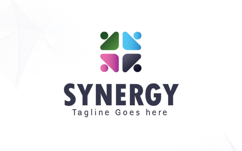 Шаблон логотипу Синергія