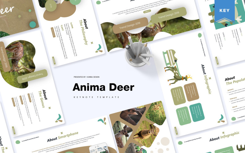 Anima Deer - шаблон Keynote