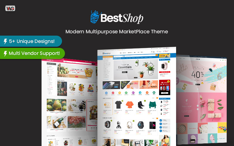 BestShop - тема WordPress для WooCommerce с несколькими поставщиками MarketPlace