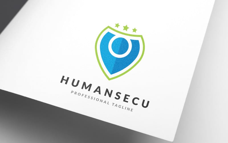Человеческий щит - Дизайн логотипа безопасности