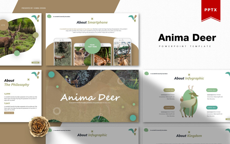 Cerf Anima | Modèle PowerPoint