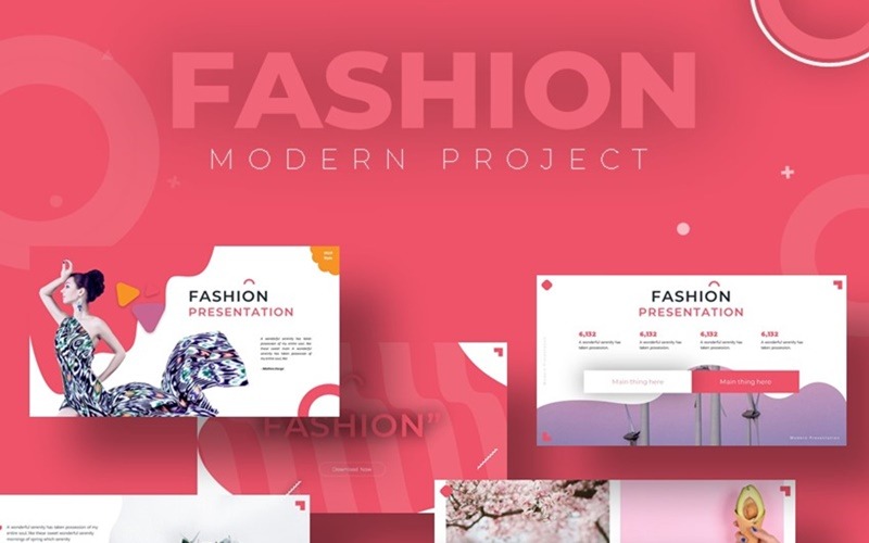 Modèle PowerPoint moderne de mode