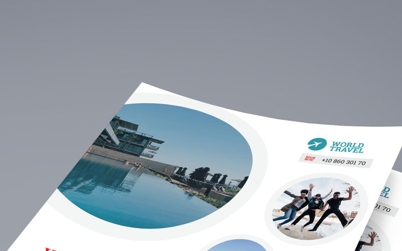 Download Фирменный стиль "Trave & Tour Flyer - Corporate Identity Template" / Trave & Tour Flyer - Corporate Identity Template - Фирменный стиль на тему графика flyer corporate corporate creative flyer travel business card card liflet computer internet stationery id kit blue hi-quality official symple green