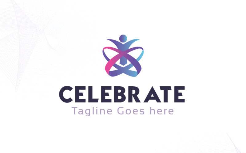 Download Шаблон логотипа "Celebrate Logo Template" / Celebrate Logo Template - Шаблон логотипа на тему графика abstract birthday celebrate celebrating celebration child children clean colorful colors design event organizer human kid kids logo template party people