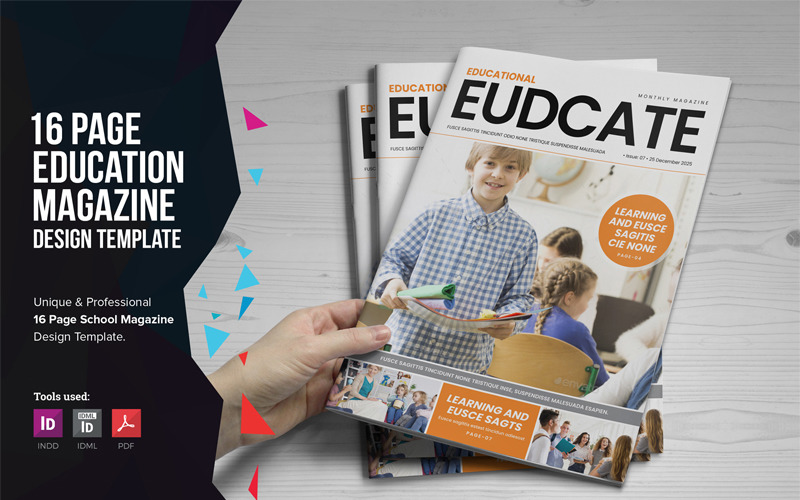 Download Фирменный стиль "Edupack - Education Magazine Brochure - Corporate Identity Template" / Edupack - Education Magazine Brochure - Corporate Identity Template - Фирменный стиль на тему графика education brochure catalog magazine trifold flyer school college university study prospectus newsletter institute student real estate travel medical product indesign