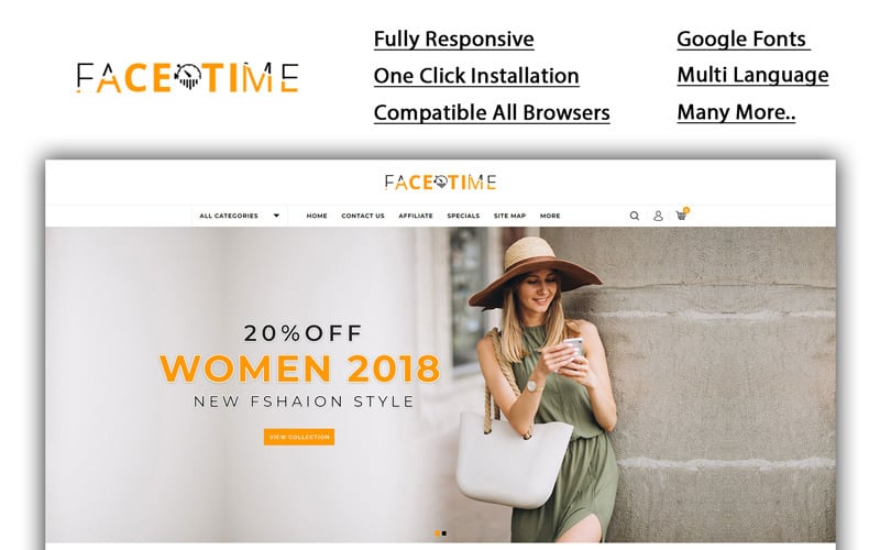шаблон модного магазина opencart