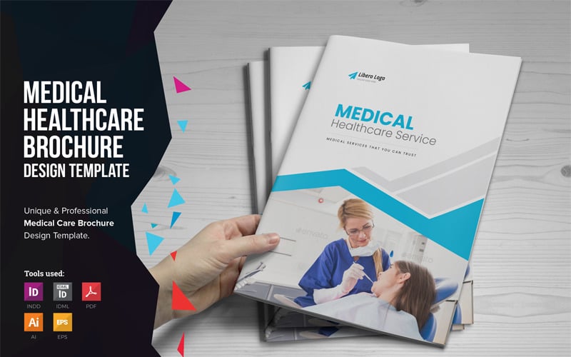Download Фирменный стиль "Madicare - Medical HealthCare Brochure - Corporate Identity Template" / Madicare - Medical HealthCare Brochure - Corporate Identity Template - Фирменный стиль на тему графика brochure health catalog service healthcare medical flyer design template insurance cosmetic dentist dental clinic medicare treatment surgery parientcare mockup education